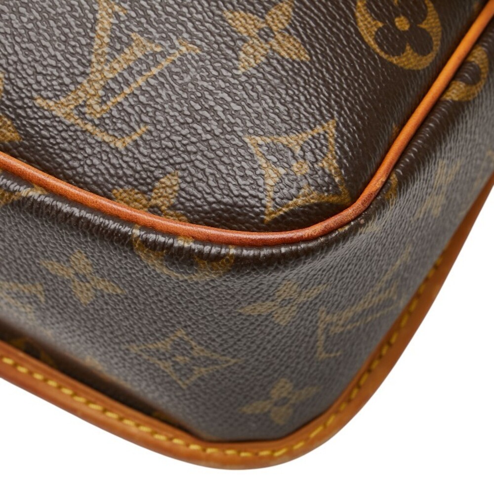 LOUIS VUITTON Authentic Brown Monogram Leather Shoulder Bag - Picture 6 of 14